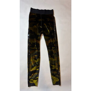 Ultracor Camo Leggings XL Black Gold Foil High Rise Luxe Activewear